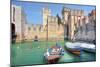 Medieval Castle on Lake Garda in Sirmione, Northern Italy.-rglinsky-Mounted Photographic Print