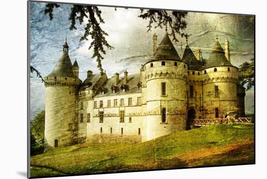 Medieval Castle - Picture In Painting Style-Maugli-l-Mounted Art Print