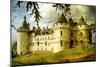 Medieval Castle - Picture In Painting Style-Maugli-l-Mounted Art Print