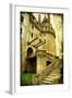 Medieval Castle- Picture In Retro Style-Maugli-l-Framed Art Print