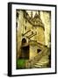 Medieval Castle- Picture In Retro Style-Maugli-l-Framed Art Print