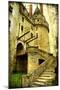 Medieval Castle- Picture In Retro Style-Maugli-l-Mounted Art Print
