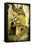 Medieval Castle- Picture In Retro Style-Maugli-l-Framed Stretched Canvas