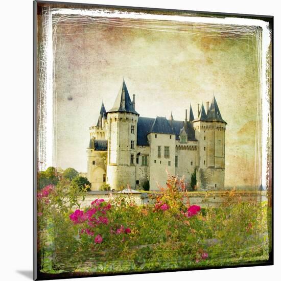Medieval Castle - Retro Style Picture With Artistic Border-Maugli-l-Mounted Art Print