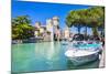 Medieval Castle Scaliger in Old Town Sirmione on Lake Lago Di Ga-Maugli-l-Mounted Photographic Print