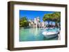 Medieval Castle Scaliger in Old Town Sirmione on Lake Lago Di Ga-Maugli-l-Framed Photographic Print