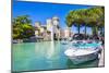 Medieval Castle Scaliger in Old Town Sirmione on Lake Lago Di Ga-Maugli-l-Mounted Photographic Print