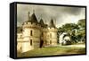 Medieval Chaumont Castle - Artistic Toned Picture-Maugli-l-Framed Stretched Canvas