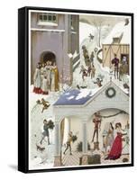 Medieval Christmas Scene-null-Framed Stretched Canvas