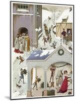 Medieval Christmas Scene-null-Mounted Art Print