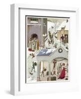 Medieval Christmas Scene-null-Framed Art Print