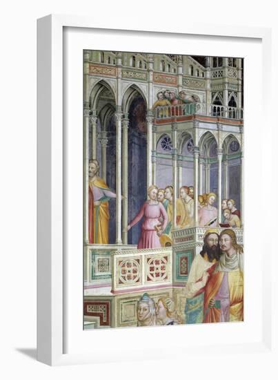 Medieval City, Detail from Presentation of Mary in Temple-Giovanni Da Milano-Framed Giclee Print