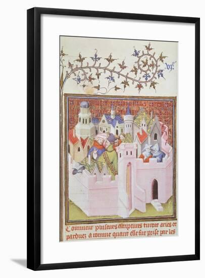 Medieval City, Miniature from the History of Tito Livio-null-Framed Giclee Print