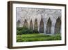 Medieval city wall in the old town, Tallinn, Estonia-Keren Su-Framed Photographic Print