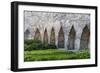 Medieval city wall in the old town, Tallinn, Estonia-Keren Su-Framed Photographic Print