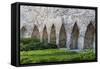 Medieval city wall in the old town, Tallinn, Estonia-Keren Su-Framed Stretched Canvas