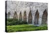 Medieval city wall in the old town, Tallinn, Estonia-Keren Su-Stretched Canvas