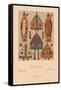 Medieval Clergymen-Racinet-Framed Stretched Canvas