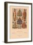 Medieval Clergymen-Racinet-Framed Art Print