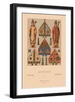 Medieval Clergymen-Racinet-Framed Art Print