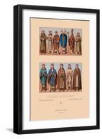 Medieval Clergymen-Racinet-Framed Art Print