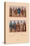 Medieval Clergymen-Racinet-Stretched Canvas