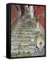 Medieval Cobbled Back Streets of Varenna, Lake Como, Lombardy, Italy, Europe-Peter Barritt-Framed Stretched Canvas