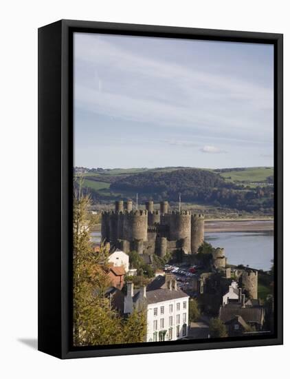 Medieval Conwy Castle, Unesco World Heritage Site, with River Conwy Estuary Beyond, Conwy, Wales-Pearl Bucknall-Framed Stretched Canvas
