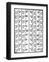 Medieval Dactylonomy, Finger Counting-Science Source-Framed Giclee Print