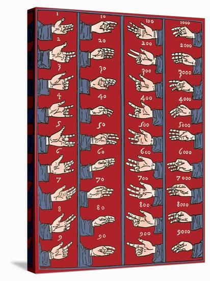 Medieval Dactylonomy, Finger Counting-Science Source-Stretched Canvas