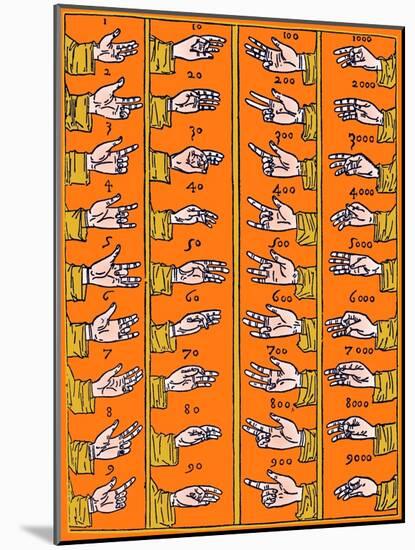 Medieval Dactylonomy, Finger Counting-Science Source-Mounted Giclee Print