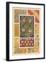 Medieval Design with Flowers-Racinet-Framed Art Print