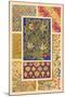 Medieval Design with Flowers-Racinet-Mounted Art Print