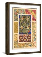 Medieval Design with Flowers-Racinet-Framed Art Print