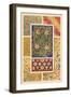 Medieval Design with Flowers-Racinet-Framed Art Print