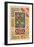 Medieval Design with Flowers-Racinet-Framed Art Print