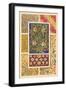 Medieval Design with Flowers-Racinet-Framed Art Print