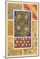 Medieval Design with Flowers-Racinet-Mounted Art Print