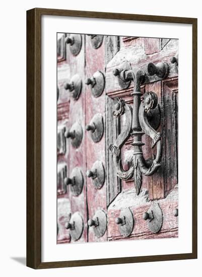 Medieval Door Detail of the Sacred Chapel of El Salvador, Ubeda, Jaen Province, Andalusia, Spain-Carlos Sanchez Pereyra-Framed Photographic Print