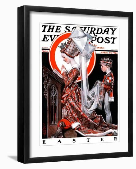 "Medieval Easter," Saturday Evening Post Cover, April 19, 1924-Joseph Christian Leyendecker-Framed Giclee Print