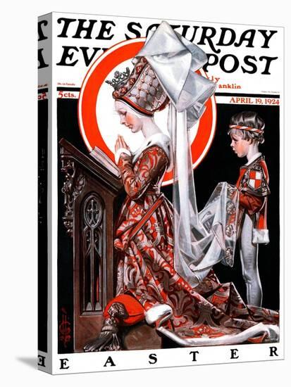 "Medieval Easter," Saturday Evening Post Cover, April 19, 1924-Joseph Christian Leyendecker-Stretched Canvas