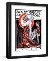 "Medieval Easter," Saturday Evening Post Cover, April 19, 1924-Joseph Christian Leyendecker-Framed Premium Giclee Print