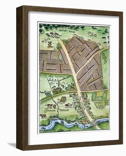 Medieval English Manor.-null-Framed Giclee Print