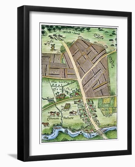 Medieval English Manor.-null-Framed Giclee Print