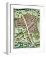 Medieval English Manor.-null-Framed Giclee Print