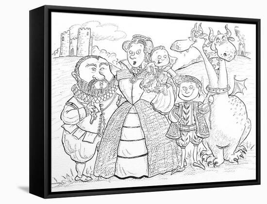 Medieval Family Portrait-Maylee Christie-Framed Stretched Canvas