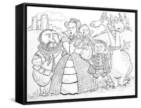 Medieval Family Portrait-Maylee Christie-Framed Stretched Canvas