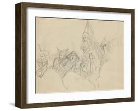 Medieval Figures Staring at an Elf-Sir Joseph Noel Paton-Framed Giclee Print