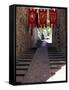 Medieval Flags Above Stone Walkway, Assisi, Umbria, Italy-Marilyn Parver-Framed Stretched Canvas