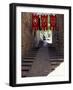 Medieval Flags Above Stone Walkway, Assisi, Umbria, Italy-Marilyn Parver-Framed Photographic Print